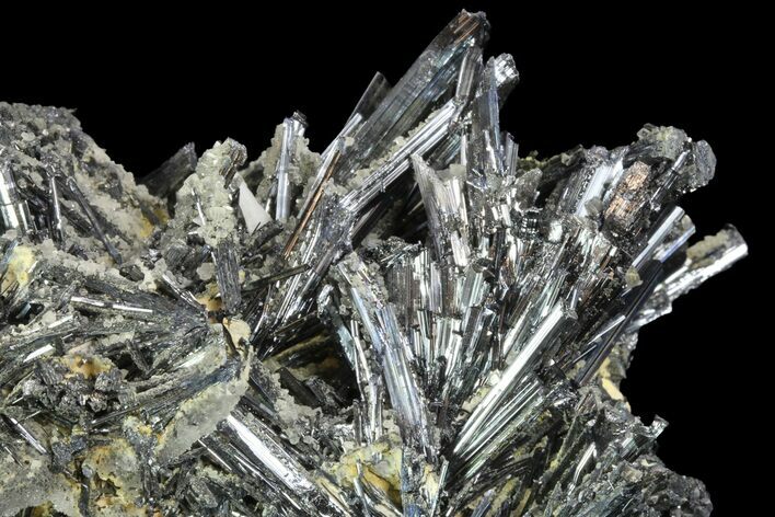Metallic Stibnite Crystal Cluster - China #93683